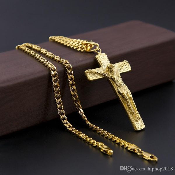 designer necklace jesus cross necklace gold plated stainless steel pendant fashion religious faith necklaces mens hip hop jewelry, Silver
designer necklace jesus cross necklace gold plated stainless steel pendant fashion religious faith necklaces mens hip hop jewelry, Silver