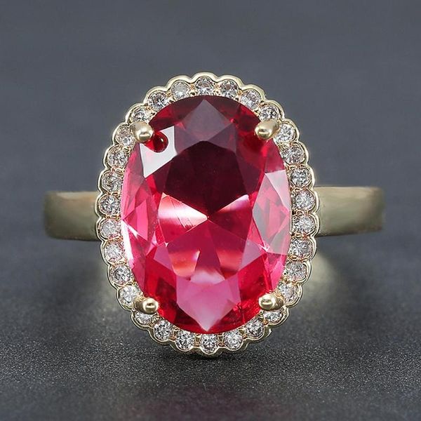 cluster rings vintage luxury oval red crystal ruby gemstones diamonds for women 18k gold color jewelry bague bijoux party accessory gift, Golden;silver
cluster rings vintage luxury oval red crystal ruby gemstones diamonds for women 18k gold color jewelry bague bijoux party accessory gift, Golden;silver
