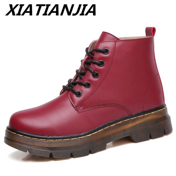 boots women's leather thick with short tube casual british wind students shoes woman rubber botas mujer, Black
boots women's leather thick with short tube casual british wind students shoes woman rubber botas mujer, Black