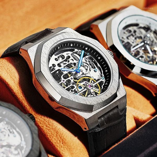 wristwatches ailang automatic men's mechanical watch stainless steel hollow sports waterproof genuine 8652, Slivery;brown
wristwatches ailang automatic men's mechanical watch stainless steel hollow sports waterproof genuine 8652, Slivery;brown