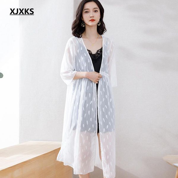 women's trench coats xjxks fashion v-neck three-quarter sleeve women long sun protection wear 2021 summer loose plus size cardigan, Tan;black
women's trench coats xjxks fashion v-neck three-quarter sleeve women long sun protection wear 2021 summer loose plus size cardigan, Tan;black