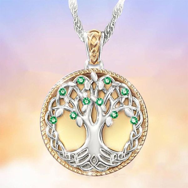 pendant necklaces trendy wish necklace women stainless steel chain tree of life round accessories party jewelry collares para mujer, Silver
pendant necklaces trendy wish necklace women stainless steel chain tree of life round accessories party jewelry collares para mujer, Silver