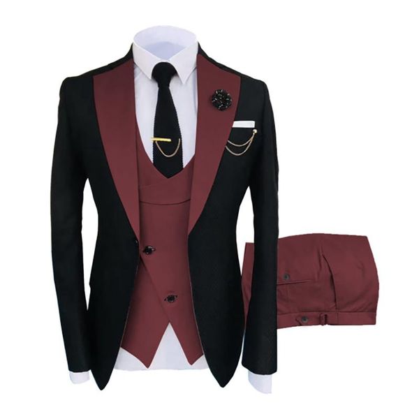 men's suits & blazers men suit for wedding tuxedo prom male groom dress jacket coat pants vest ropa hombre, White;black
men's suits & blazers men suit for wedding tuxedo prom male groom dress jacket coat pants vest ropa hombre, White;black