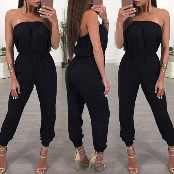 women's jumpsuits & rompers fashion solid color loose ladies elegant sleeveless long off shoulder party, Black;white
women's jumpsuits & rompers fashion solid color loose ladies elegant sleeveless long off shoulder party, Black;white