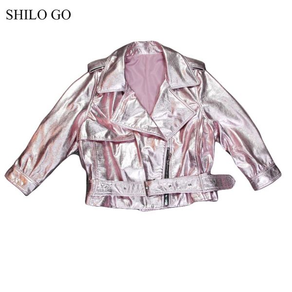 women's jackets shilo go leather jacket womens spring fashion sheepskin genuine coat lapel collar rivet belt ruffles shoulder metal pin, Black;brown
women's jackets shilo go leather jacket womens spring fashion sheepskin genuine coat lapel collar rivet belt ruffles shoulder metal pin, Black;brown