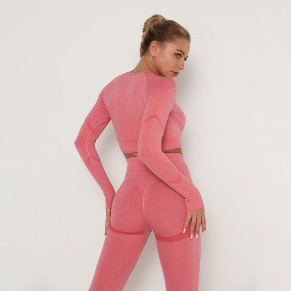 yoga outfit gym wear two-piece ladies sportswear set workout seamless long sleeve high elastic tight fit
yoga outfit gym wear two-piece ladies sportswear set workout seamless long sleeve high elastic tight fit