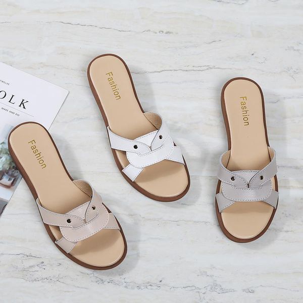 slippers 2021 fashion women's summer woman leather slides beach sandals ladies slip-on flat shoes, Black
slippers 2021 fashion women's summer woman leather slides beach sandals ladies slip-on flat shoes, Black