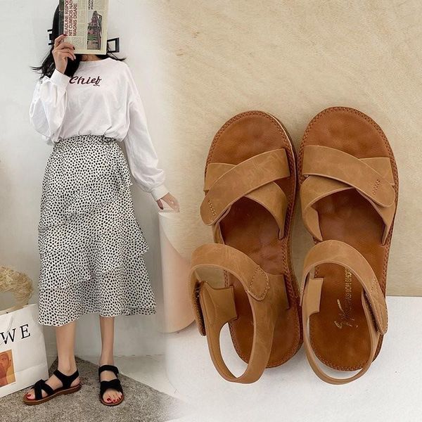 flat sandals women summer 2021 new korean student casual comfortable roman women's shoes, Black
flat sandals women summer 2021 new korean student casual comfortable roman women's shoes, Black
