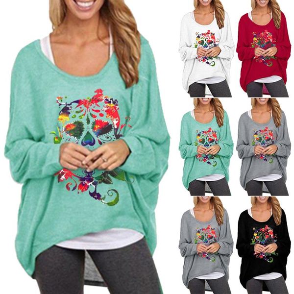 women's t-shirt women t shirts ladies casual long sleeve tshirts skull print tunic harajuku loose plus size streetwear, White
women's t-shirt women t shirts ladies casual long sleeve tshirts skull print tunic harajuku loose plus size streetwear, White