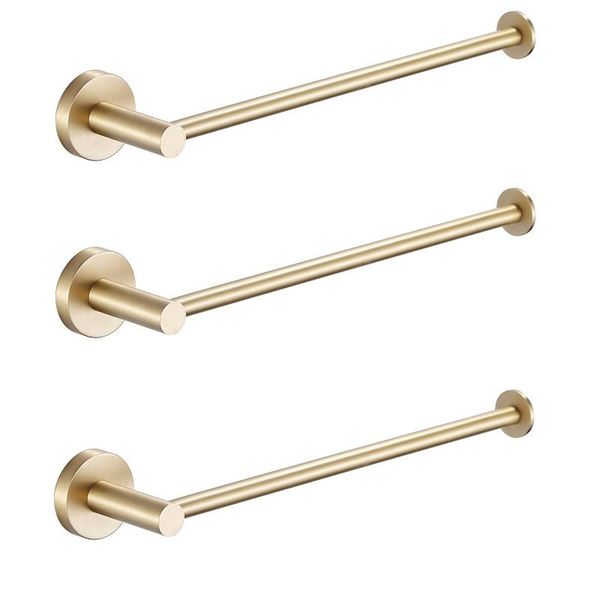 1pc wall-mounted bathroom towel rack brass brushed hanging kitchen storage shelf
1pc wall-mounted bathroom towel rack brass brushed hanging kitchen storage shelf
