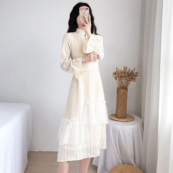 2021 new spring summer jacquard chiffon plus size female vintage chinese goatee apricot dress large s-4xl cloth 1c5c, White
2021 new spring summer jacquard chiffon plus size female vintage chinese goatee apricot dress large s-4xl cloth 1c5c, White