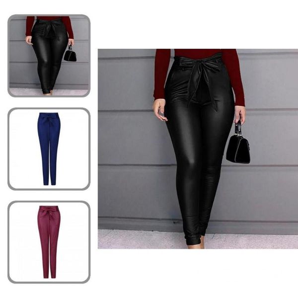 women's pants & capris pencil ankle-length faux leather elastic waist women stretchy skinny trousers for daily wear, Black;white
women's pants & capris pencil ankle-length faux leather elastic waist women stretchy skinny trousers for daily wear, Black;white