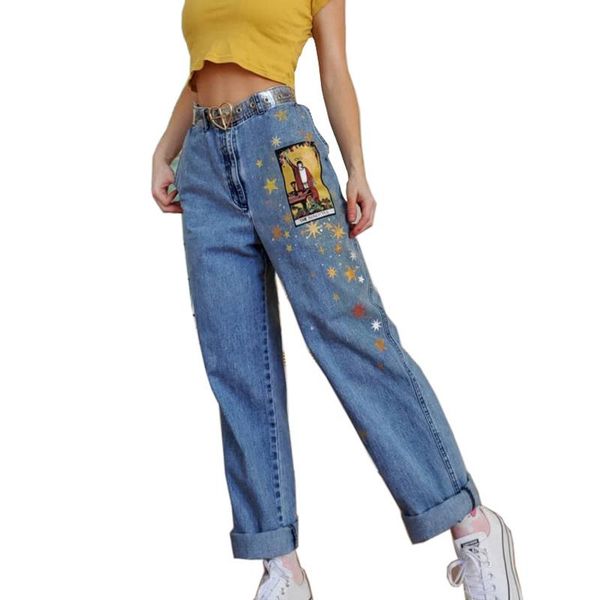women's jeans women cargo printed straight leg denim baggy pants causal loose high waist boyfriend full length all match trousers, Blue
women's jeans women cargo printed straight leg denim baggy pants causal loose high waist boyfriend full length all match trousers, Blue