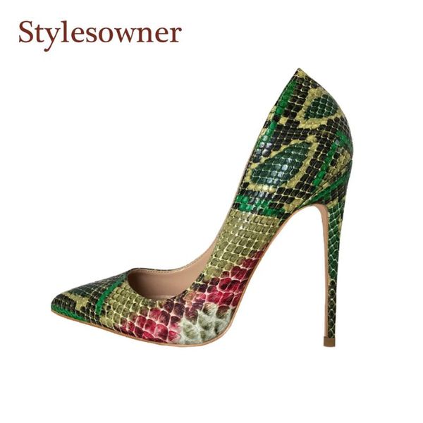 dress shoes stylesowner 33-44 size women pumps green snake pattern extreme high heels pointy toe fashion party woman, Black
dress shoes stylesowner 33-44 size women pumps green snake pattern extreme high heels pointy toe fashion party woman, Black