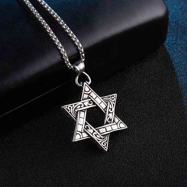 necklace double sided six star pendant, fashionable and versatile student personalized titanium steel men's punk, Silver
necklace double sided six star pendant, fashionable and versatile student personalized titanium steel men's punk, Silver