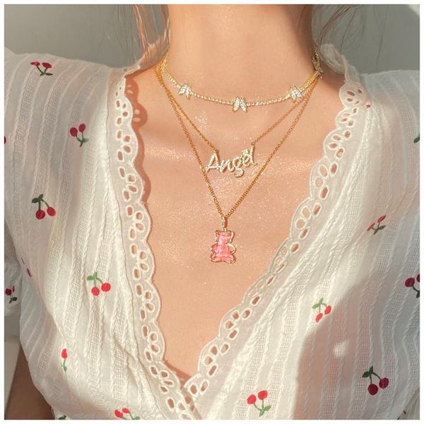 pendant necklaces mengjiqiao korean delicate shiny zircon butterfly choker for women sweet angel letters crystal necklace jewelry, Silver
pendant necklaces mengjiqiao korean delicate shiny zircon butterfly choker for women sweet angel letters crystal necklace jewelry, Silver