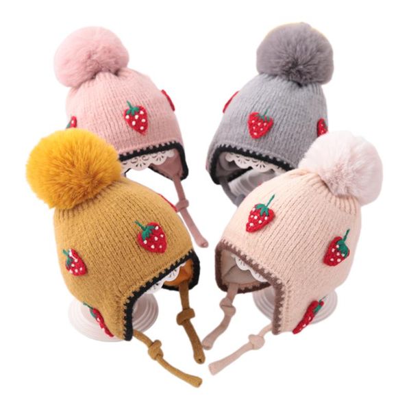 toddler girl beanie knit hat cute strawberry pattern ear protection woolen fleece lined winter with warm flaps caps & hats, Yellow
toddler girl beanie knit hat cute strawberry pattern ear protection woolen fleece lined winter with warm flaps caps & hats, Yellow