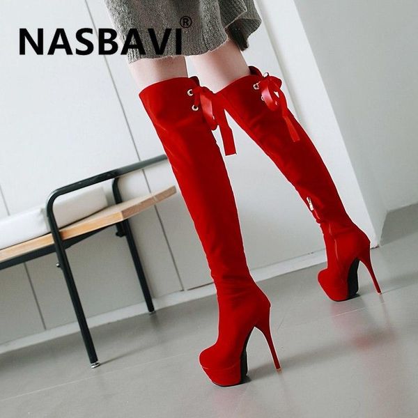boots nasbavi 2021 fashion over knee lace up women autumn winter high heel shoes waterproof platform long, Black
boots nasbavi 2021 fashion over knee lace up women autumn winter high heel shoes waterproof platform long, Black