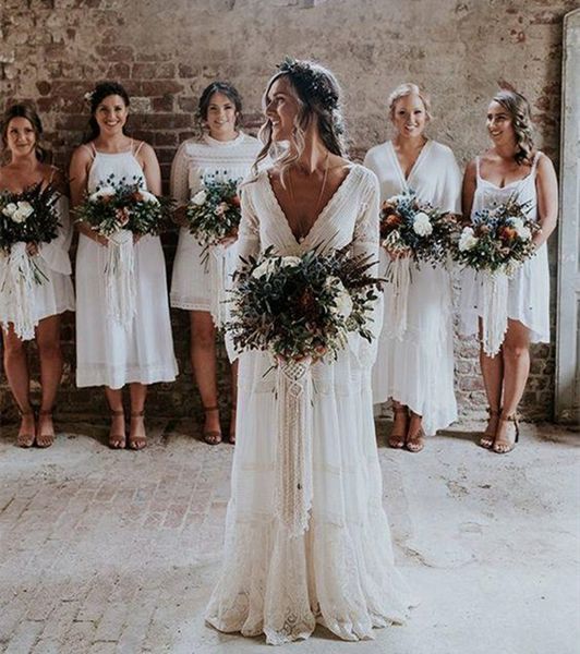 simple boho wedding dress backless 2022 robe longue vintage lace chiffon long bride dresses full sleeve deep v-neck beach country bridal gow, White
simple boho wedding dress backless 2022 robe longue vintage lace chiffon long bride dresses full sleeve deep v-neck beach country bridal gow, White