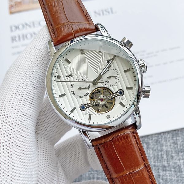 2021 new luxury mens watches large flywheel five stitches automatic mechanical watch brand business casual fashion series orologio uomo, Slivery;brown
2021 new luxury mens watches large flywheel five stitches automatic mechanical watch brand business casual fashion series orologio uomo, Slivery;brown