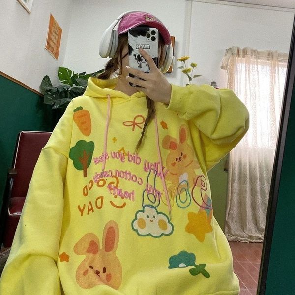 deeptown style cartoon print 2021 fashion sweatshirt women long sleeve plus size warm casual hoodies 39vn, Black
deeptown style cartoon print 2021 fashion sweatshirt women long sleeve plus size warm casual hoodies 39vn, Black