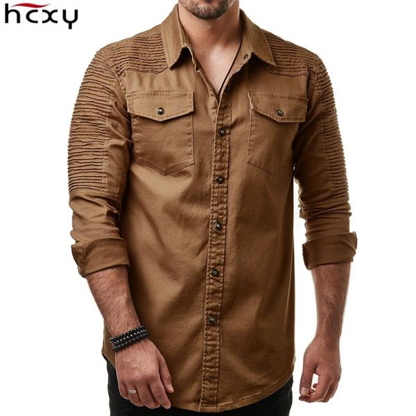 men's casual shirts hcxy 2021 autumn jean shirt big size men long sleeve denim washed long-sleeved fold decoration, White;black
men's casual shirts hcxy 2021 autumn jean shirt big size men long sleeve denim washed long-sleeved fold decoration, White;black