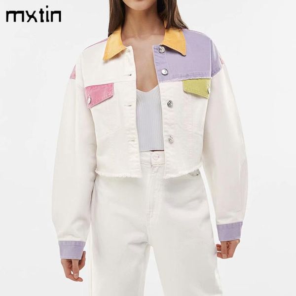 women's jackets mxtin 2021 women spring vintage color patchwork single breasted short jacket coat fashion pockets outerwear casual chic, Black;brown
women's jackets mxtin 2021 women spring vintage color patchwork single breasted short jacket coat fashion pockets outerwear casual chic, Black;brown