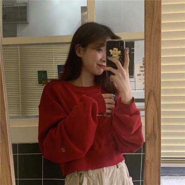 women's 2021 long sleeve t-shirt women's 2021 autumn new korean ins short pullover high waist wide, Black
women's 2021 long sleeve t-shirt women's 2021 autumn new korean ins short pullover high waist wide, Black