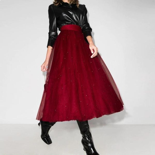 skirts high street wine red sequined tulle women zipper ankle length a-line skirt custom made sparkle tutu, Black
skirts high street wine red sequined tulle women zipper ankle length a-line skirt custom made sparkle tutu, Black