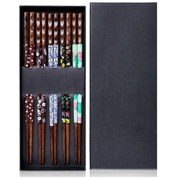 chopsticks 5 pairs japanese style wooden colorful tortoise shell creative gift box set
chopsticks 5 pairs japanese style wooden colorful tortoise shell creative gift box set