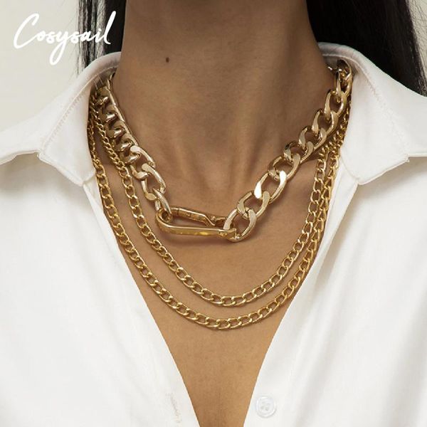 cosysail 3pcs/set punk chunky cuban choker necklace set for women 2021 trendy multilayer thick link necklace statement jewelry, Silver
cosysail 3pcs/set punk chunky cuban choker necklace set for women 2021 trendy multilayer thick link necklace statement jewelry, Silver
