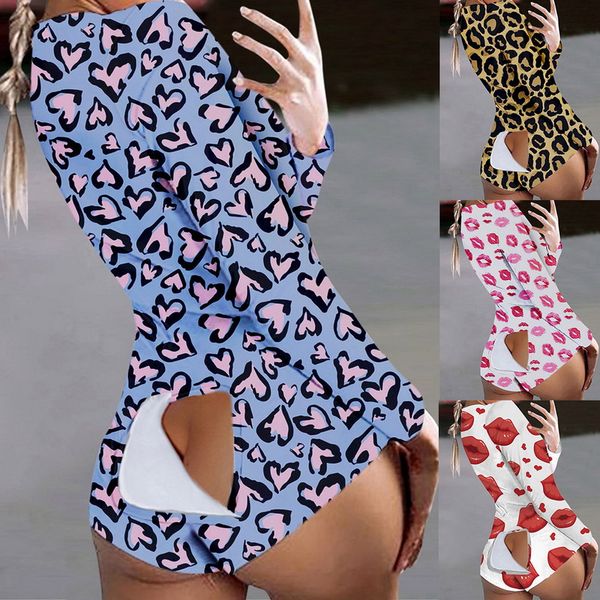 print bodysuits women buttoned flap hip long sleeve nightwear playsuit romper pajamas women jumpsuit overalls, Black;red
print bodysuits women buttoned flap hip long sleeve nightwear playsuit romper pajamas women jumpsuit overalls, Black;red