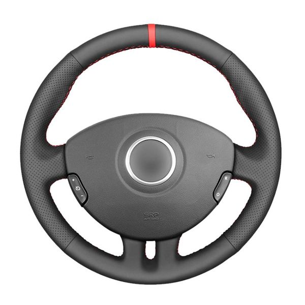 steering wheel covers black artificial leather red marker no-slip car cover for clio 3 2005-2013
steering wheel covers black artificial leather red marker no-slip car cover for clio 3 2005-2013