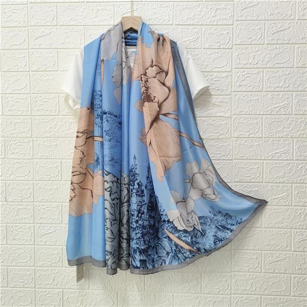 scarves fashion women autumn flower print shawl silk satin pashmina lady long all-match thick blanket travel wraps bufanda, Blue;gray
scarves fashion women autumn flower print shawl silk satin pashmina lady long all-match thick blanket travel wraps bufanda, Blue;gray