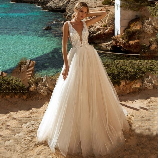 a-line wedding dress lace appliques boho wedding dress backless bride dress vestido de noiva novia 2021 brautkleider vintage, White
a-line wedding dress lace appliques boho wedding dress backless bride dress vestido de noiva novia 2021 brautkleider vintage, White