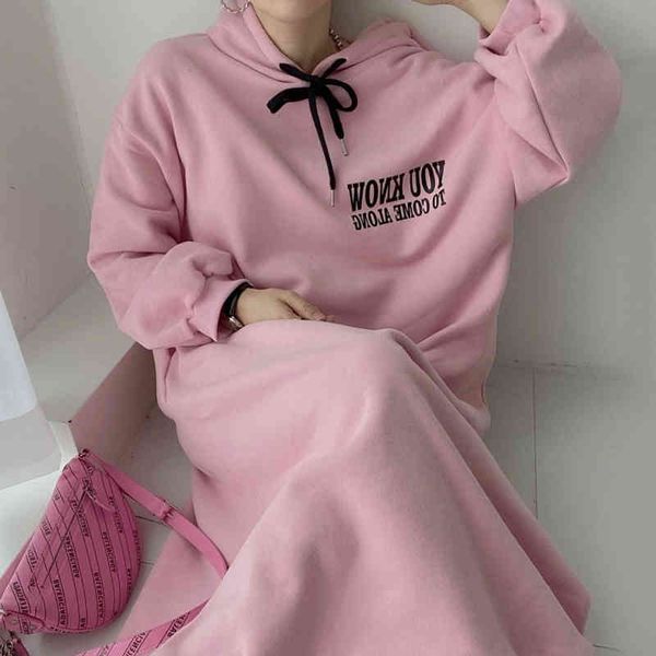 casual dresses onalippa women hooded dress autumn korean vintage front back letter printing design loose long sweatshirt vestidos mj88, Black;gray
casual dresses onalippa women hooded dress autumn korean vintage front back letter printing design loose long sweatshirt vestidos mj88, Black;gray