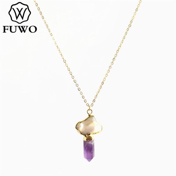 pendant necklaces fuwo creative pearl rose/purple quartz pendants necklace with gold trimmed fashion irregular shape jewelry for women nc531, Silver
pendant necklaces fuwo creative pearl rose/purple quartz pendants necklace with gold trimmed fashion irregular shape jewelry for women nc531, Silver