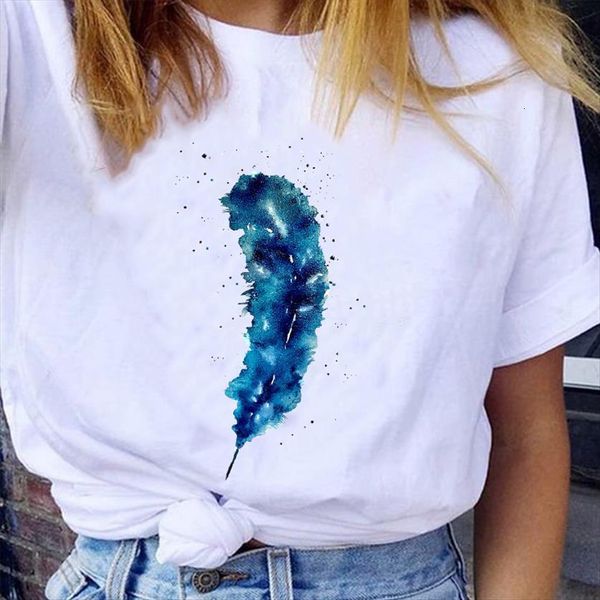 graphic feather watercolor spring women t shirt summer short sleeve 90s fashion clothes tees print female, White
graphic feather watercolor spring women t shirt summer short sleeve 90s fashion clothes tees print female, White