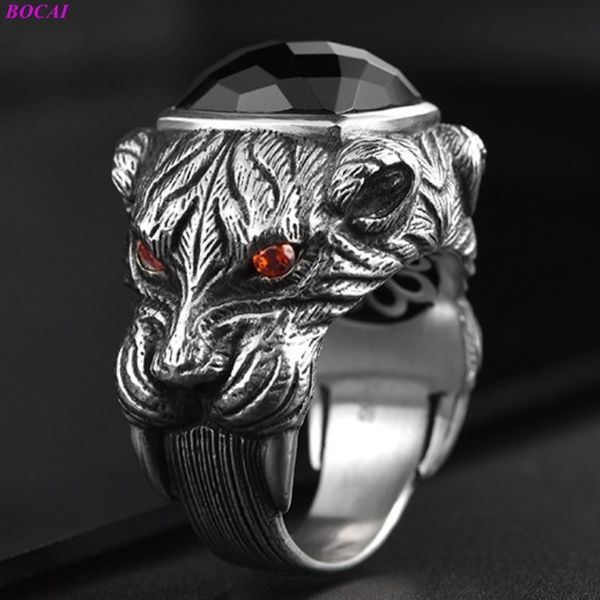 2021 new original design solide s925 sterling ring black agate saber toothed tiger domineering thai sier male rings i0z6, Silver
2021 new original design solide s925 sterling ring black agate saber toothed tiger domineering thai sier male rings i0z6, Silver