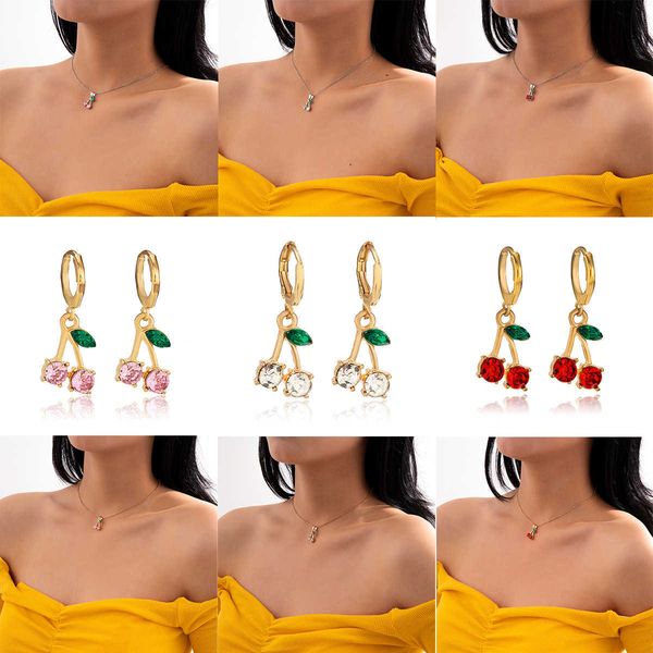 fashionable accessories: tassel cross chain necklace, cherry necklace and earrings for women, Silver
fashionable accessories: tassel cross chain necklace, cherry necklace and earrings for women, Silver