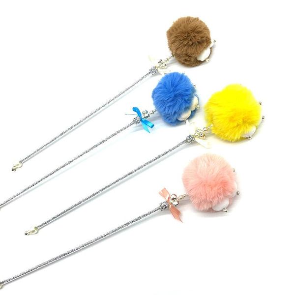 cat toys pet hair ball toy with small bells long rods make sticker teaser random color supplies
cat toys pet hair ball toy with small bells long rods make sticker teaser random color supplies