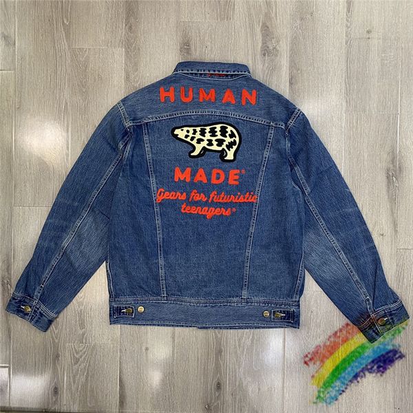 embroidered polar bear human made denim work jackets men women 1:1 streetwear fashion cowboy men's jean jacket c0304, Black;brown
embroidered polar bear human made denim work jackets men women 1:1 streetwear fashion cowboy men's jean jacket c0304, Black;brown