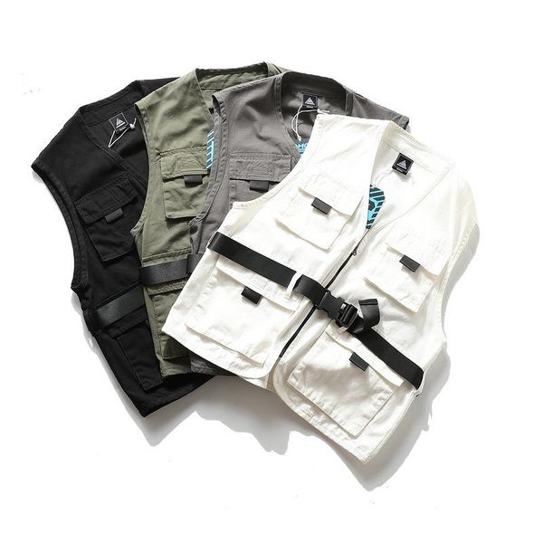 men's vests dark tactical vest men and women ins high street hip-hop trend multi pocket work coat functional mens gilet biker, Black;white
men's vests dark tactical vest men and women ins high street hip-hop trend multi pocket work coat functional mens gilet biker, Black;white