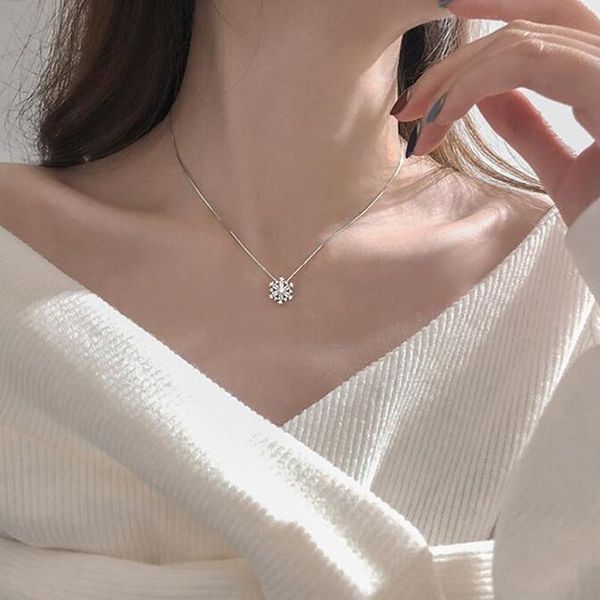 chokers 925 sterling silver shiny snowflake zircon necklace pendant girls wedding party birthday present choker fine jewelry, Golden;silver
chokers 925 sterling silver shiny snowflake zircon necklace pendant girls wedding party birthday present choker fine jewelry, Golden;silver