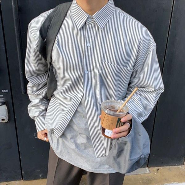 men's casual shirts spring striped shirt fashion business society mens dress streetwear korean loose long-sleeved men -xl, White;black
men's casual shirts spring striped shirt fashion business society mens dress streetwear korean loose long-sleeved men -xl, White;black