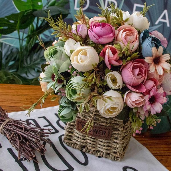 vintage silk flower 1 bouquet artificial flowers fall vivid peony fake leaf wedding home party decoration 12 heads
vintage silk flower 1 bouquet artificial flowers fall vivid peony fake leaf wedding home party decoration 12 heads