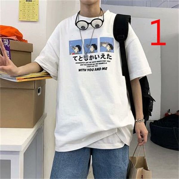 New 2021 Short-sleeved T-shirt Men's Embroidery Casual and Comfortable Korean Style Trend S5GL, White;black
New 2021 Short-sleeved T-shirt Men's Embroidery Casual and Comfortable Korean Style Trend S5GL, White;black