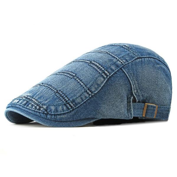 berets spring summer solid color sboy caps men cotton washed denim flat peaked cap women painter beret hats 31, Blue;gray
berets spring summer solid color sboy caps men cotton washed denim flat peaked cap women painter beret hats 31, Blue;gray