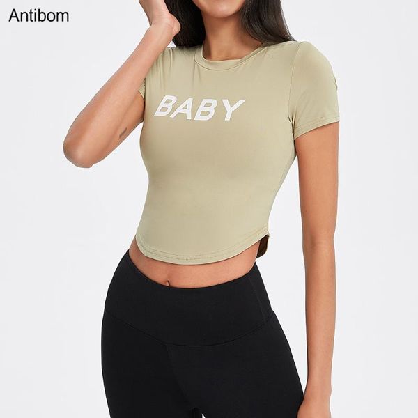 antibom yoga shirt women short sleeve street spring & summer style stretch fabric letter print design workout running activewear, White;red
antibom yoga shirt women short sleeve street spring & summer style stretch fabric letter print design workout running activewear, White;red