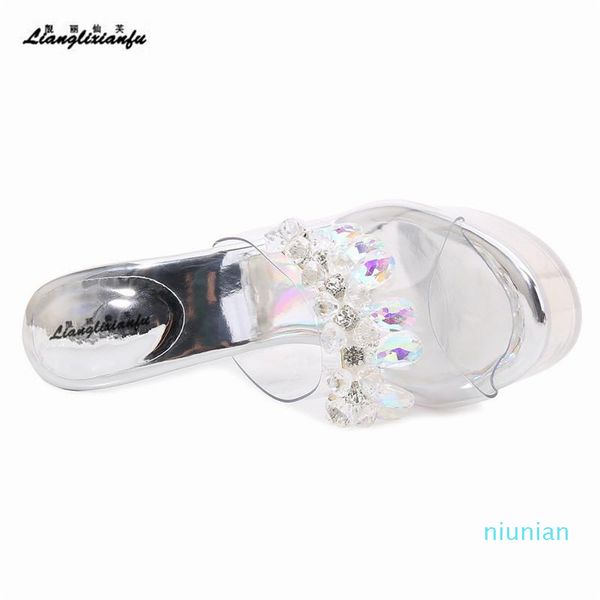 wholesale-dress shoes summer female sandals transparent crystal woman rhineston 13cm thick heels platform ladies party, Black
wholesale-dress shoes summer female sandals transparent crystal woman rhineston 13cm thick heels platform ladies party, Black
